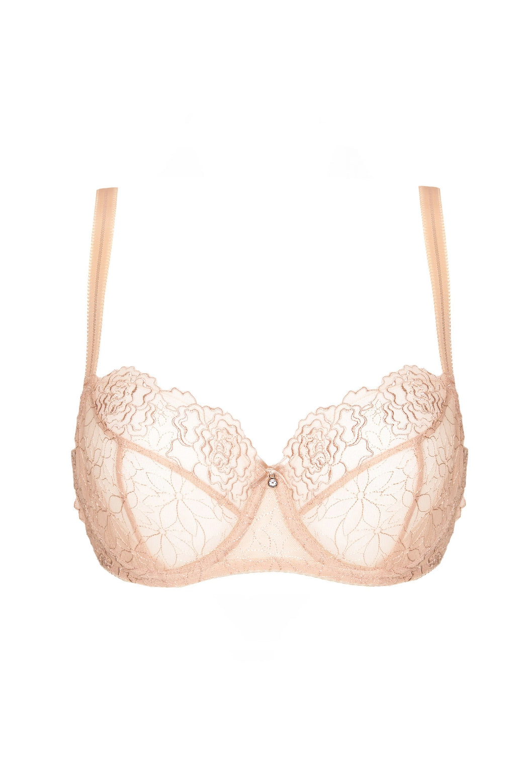 Pamela soft embroidered bra beige (Discount Group A) | Gorteks | MySalvio