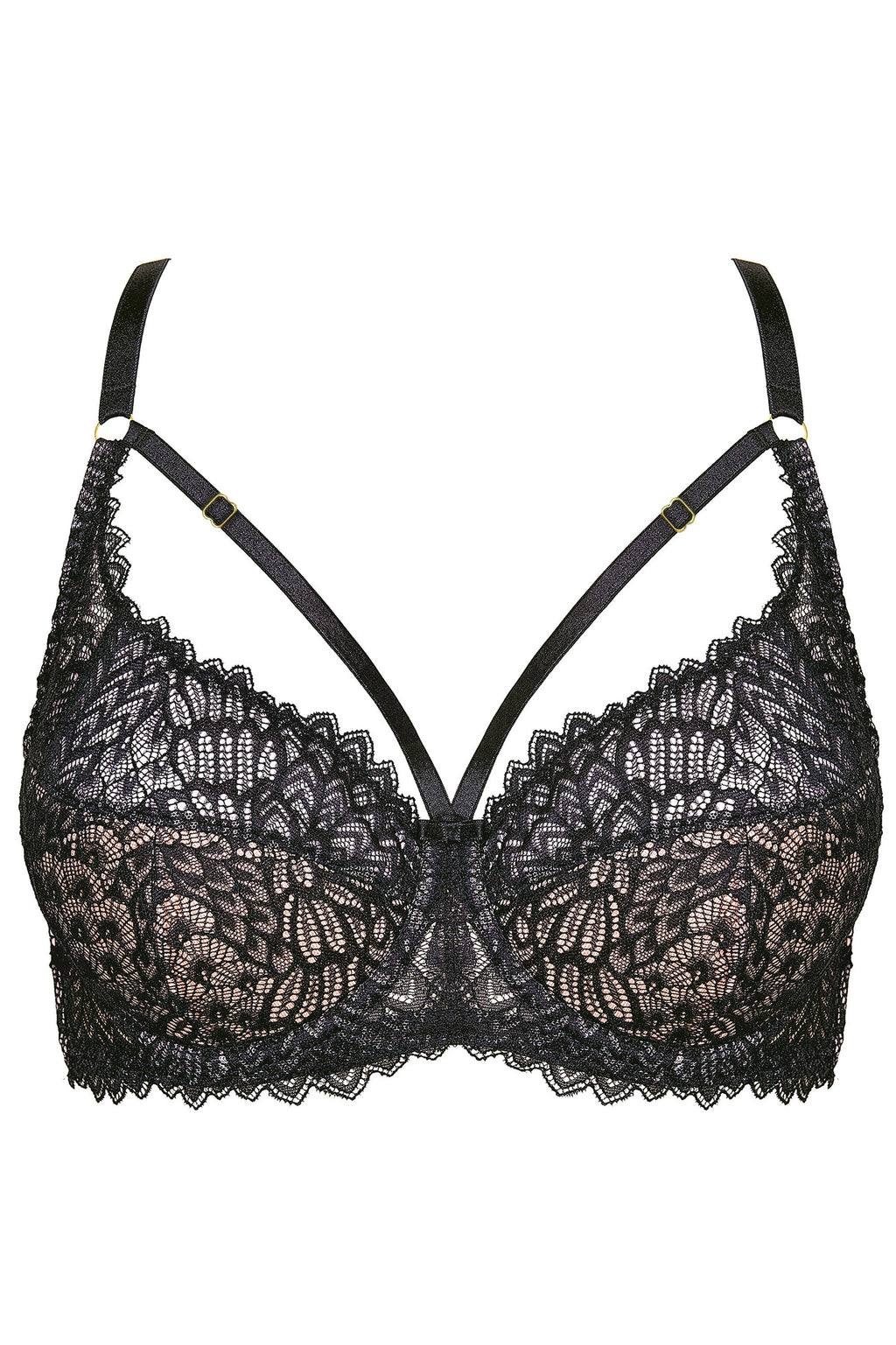 Celeste semi-padded bra with straps black (Discount Group A) | Gorteks | MySalvio