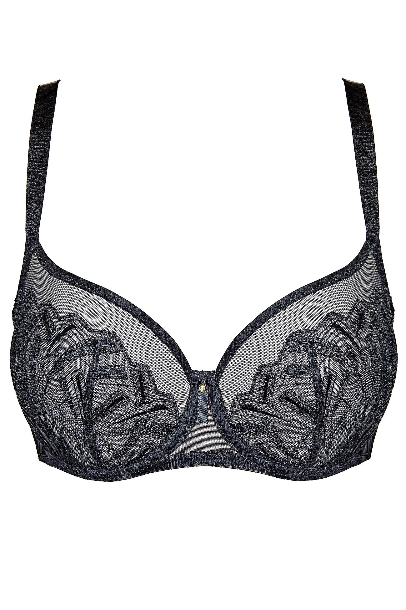 Angel soft bra with embroidery black (Discount Group A) | Gorteks | MySalvio