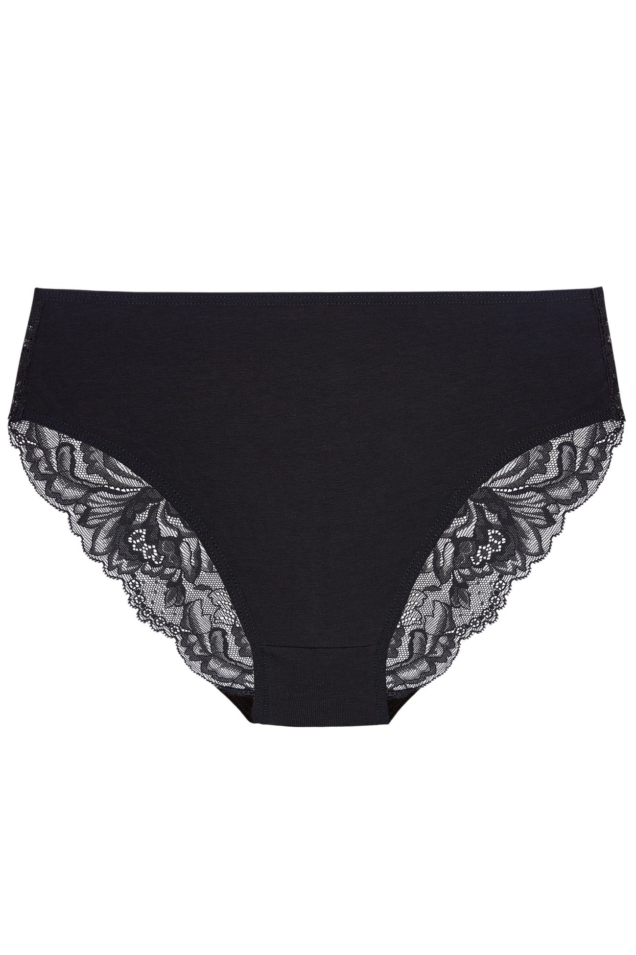 Eliza cotton briefs with lace back 3-pack (black) (Discount Group A) | MySalvio