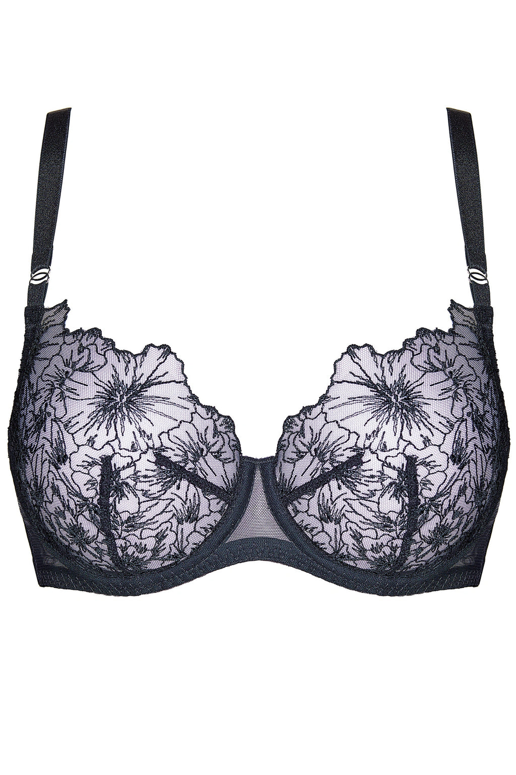 Noire Soft Embroidered Bra (Black) (Discount Group A) | Gorteks | MySalvio