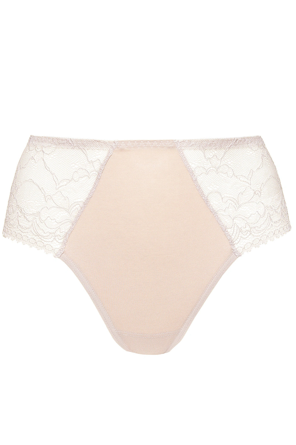 Amelia Cotton Brazilian Briefs with Lace (Beige) (Discount Group B) | Gorteks | MySalvio