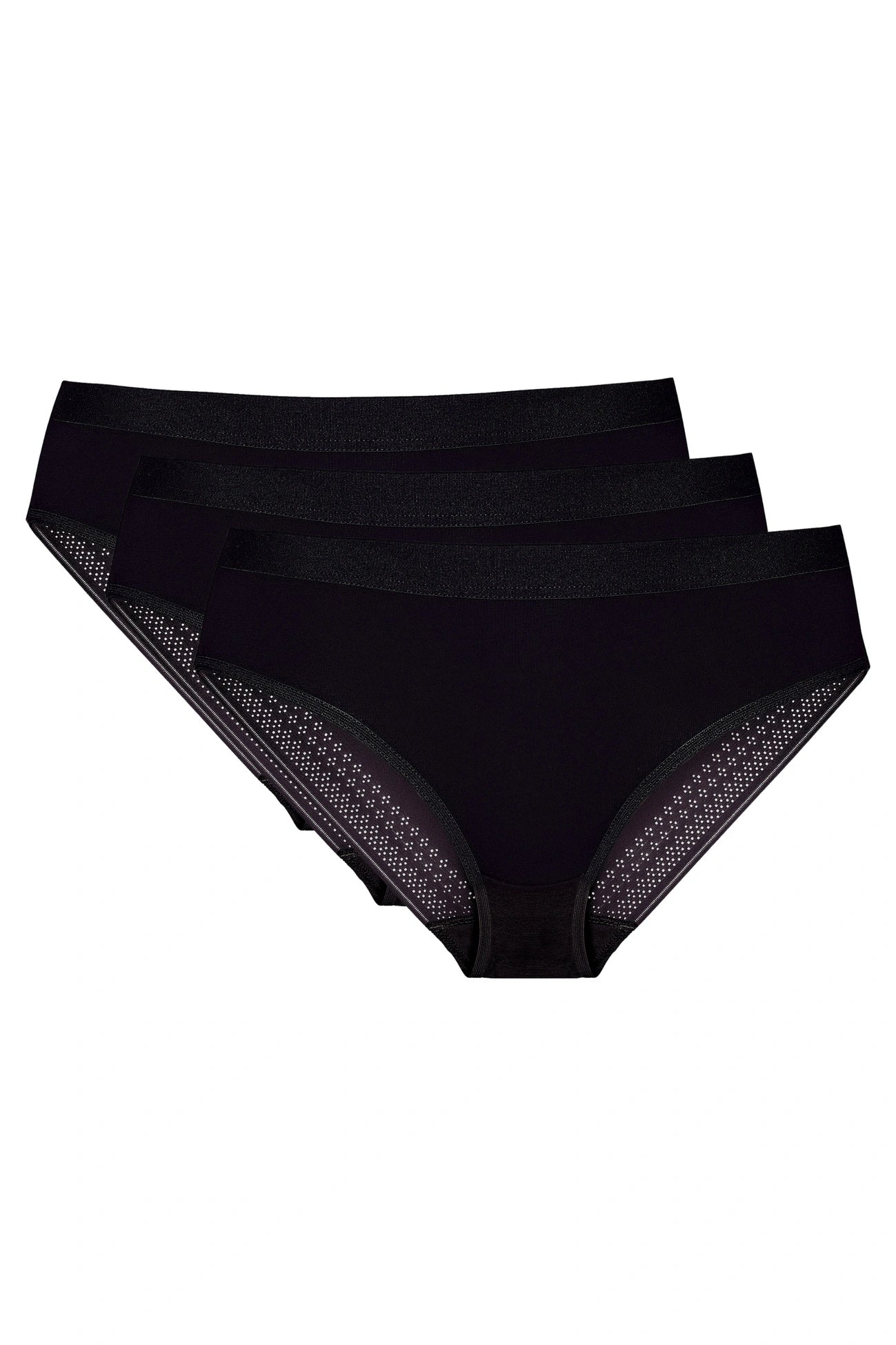 Olga Cotton Briefs with Lace black (3-Pack) (Discount Group A) | Gorteks | MySalvio