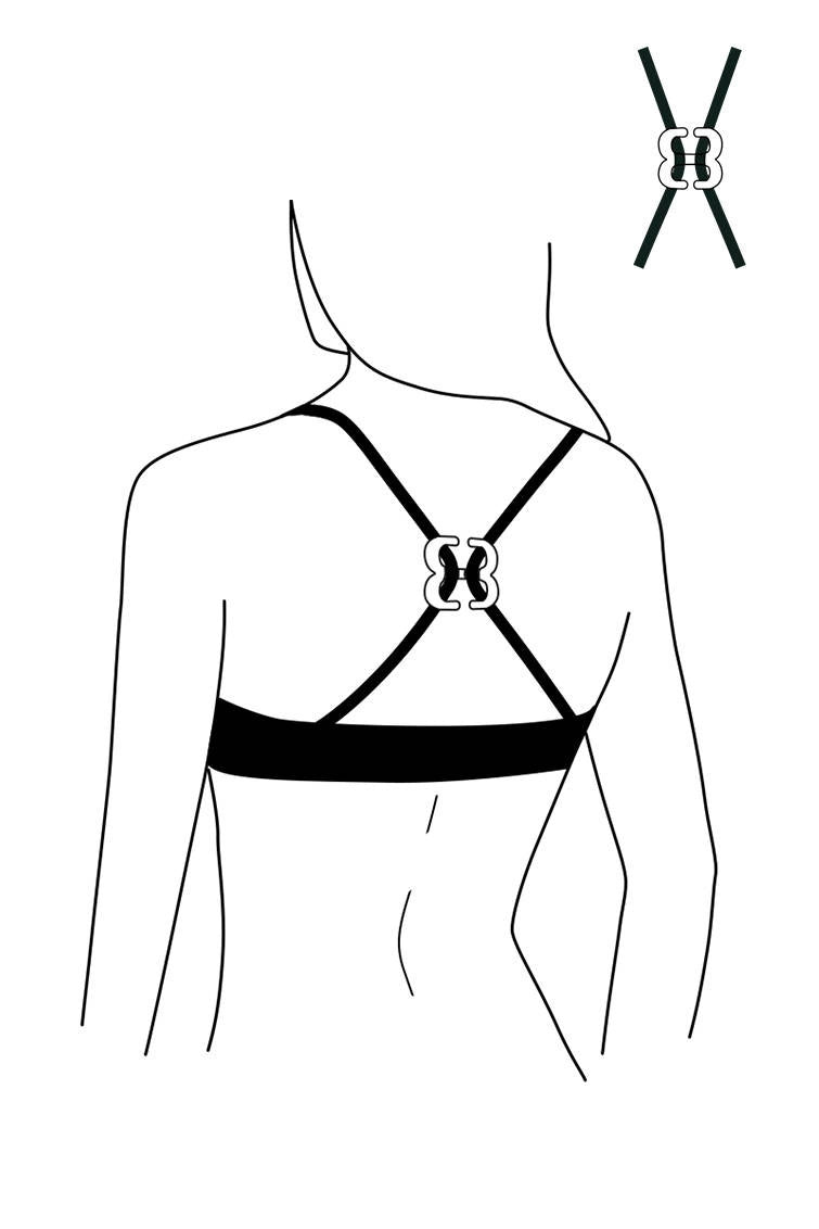 Bra strap connector clip (black) (Discount Group B) | Gorteks | MySalvio